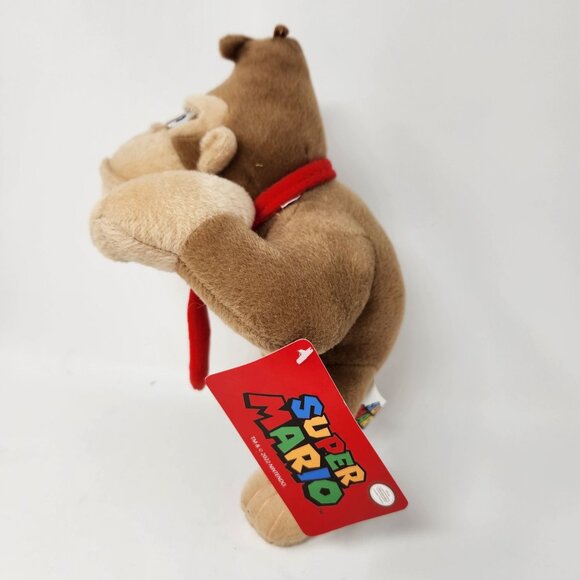 Donkey Kong Plush Toy Super Mario Series Brown Tan 10.5'' By Good Stuff Fun Inc - Picture 7 of 12